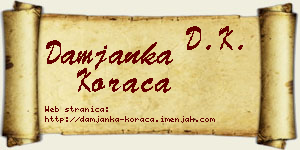 Damjanka Koraca vizit kartica
